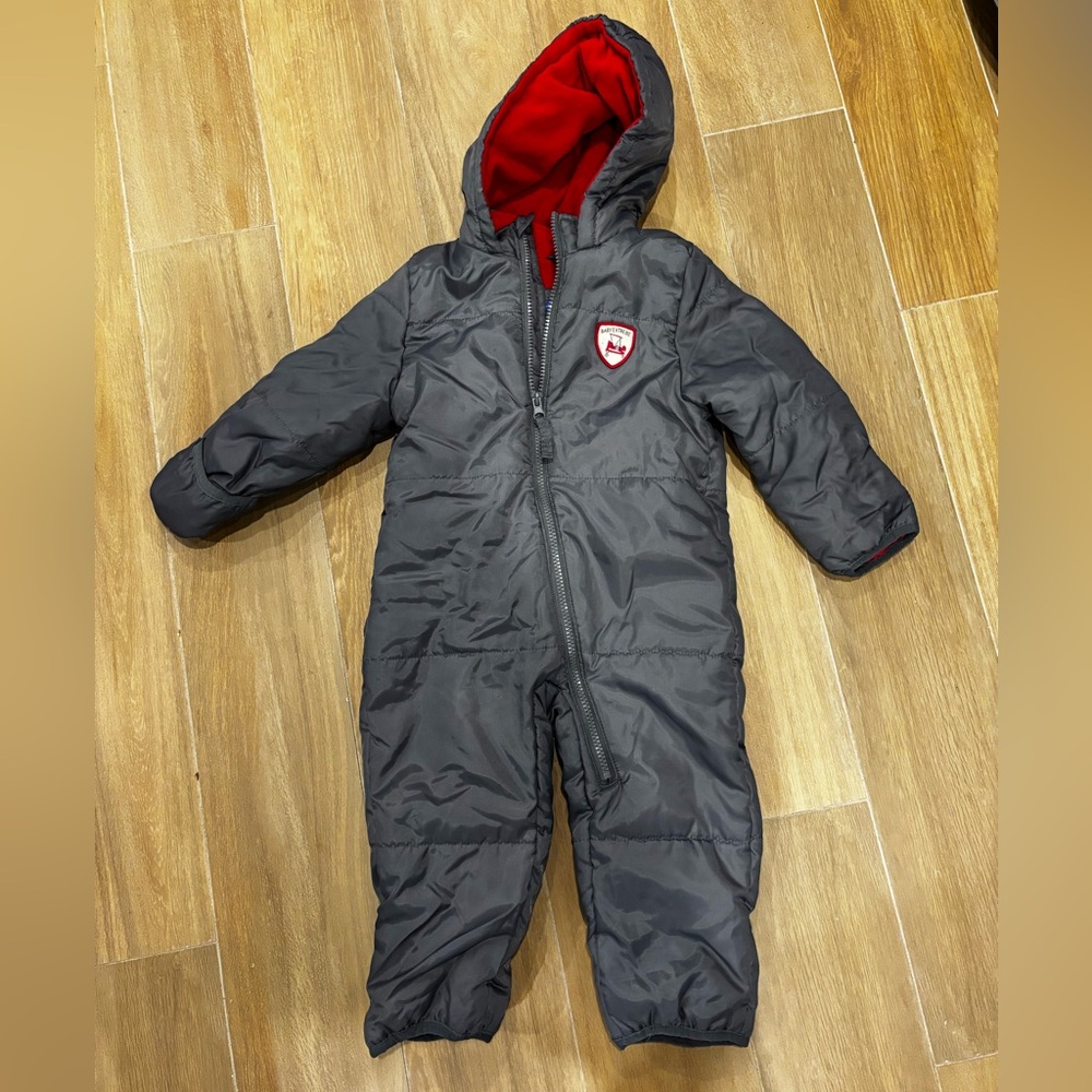 Grey snowsuit for baby